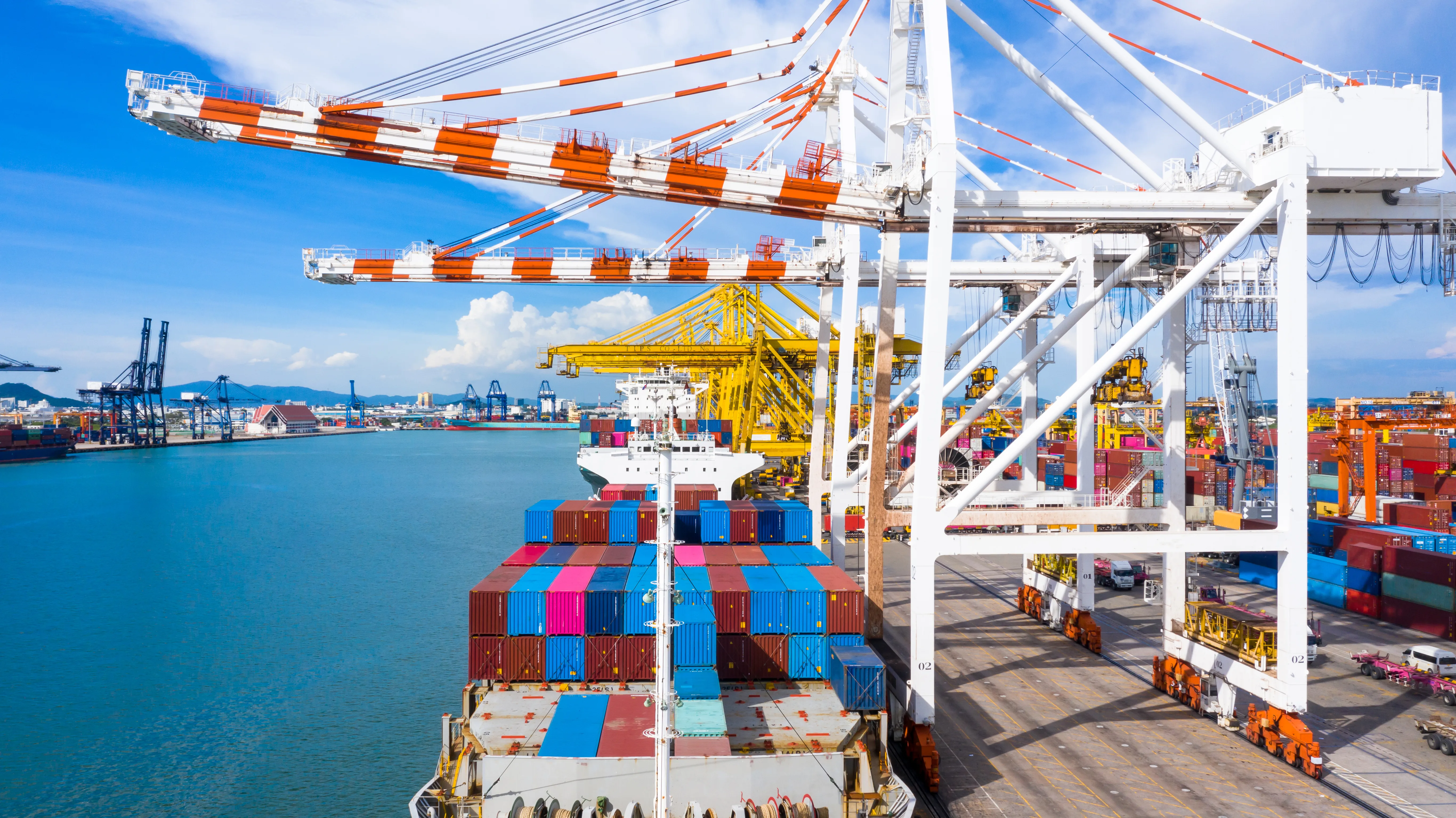 International produce shipments prepared for export at Dubai port