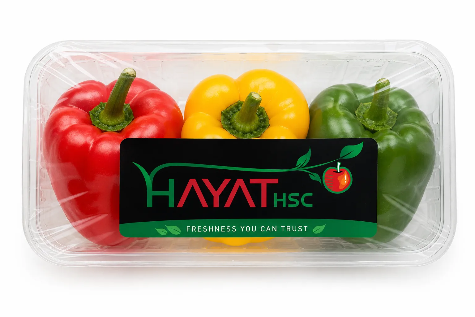 Bell Peppers in Hayat HSC retail packaging