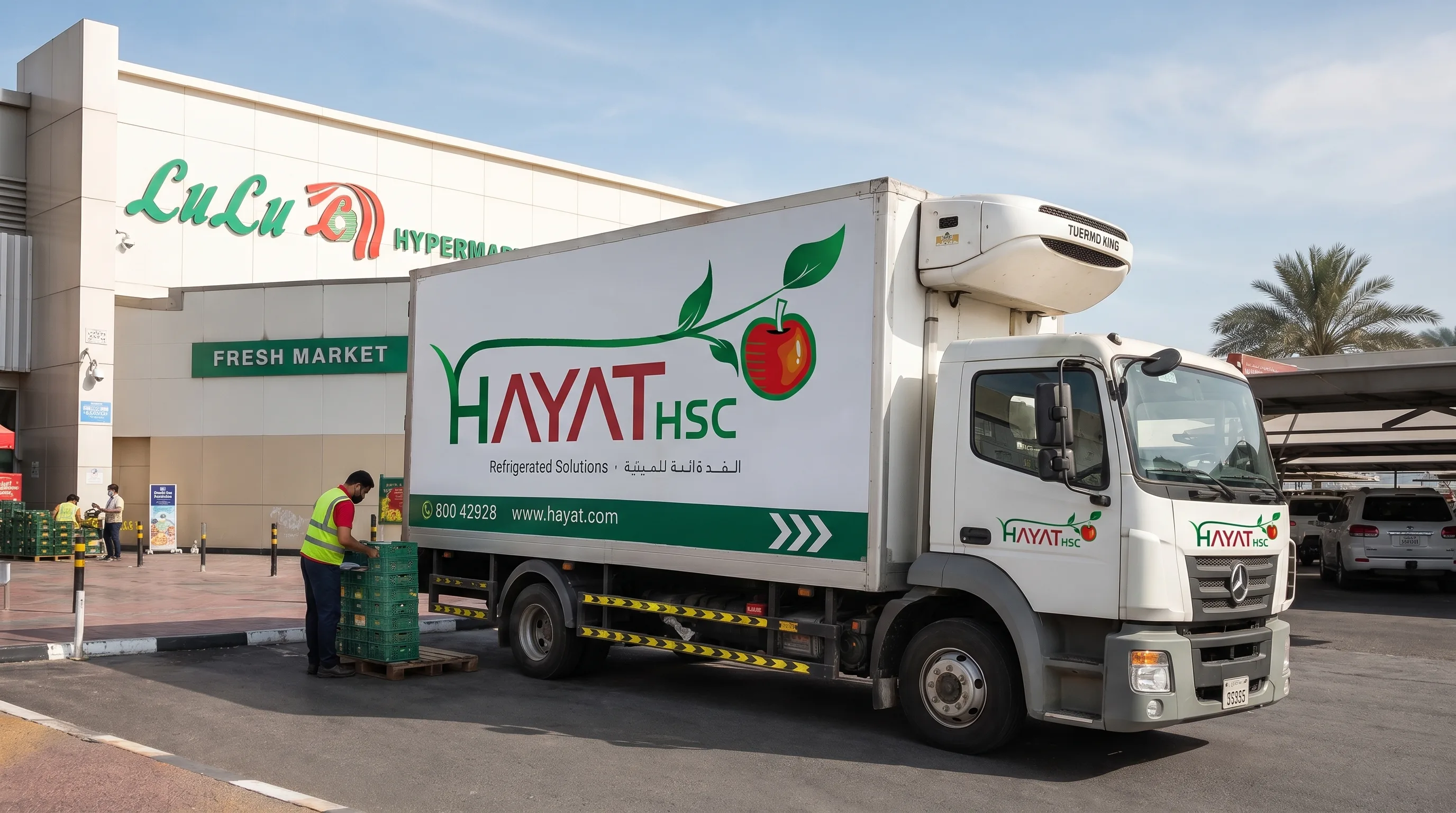 Daily deliveries arriving at supermarket loading bays
